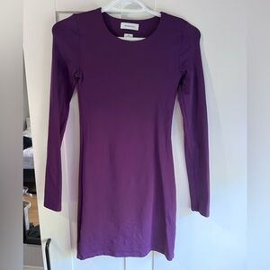 Babaton contour crew long sleeve mini dress - size XS